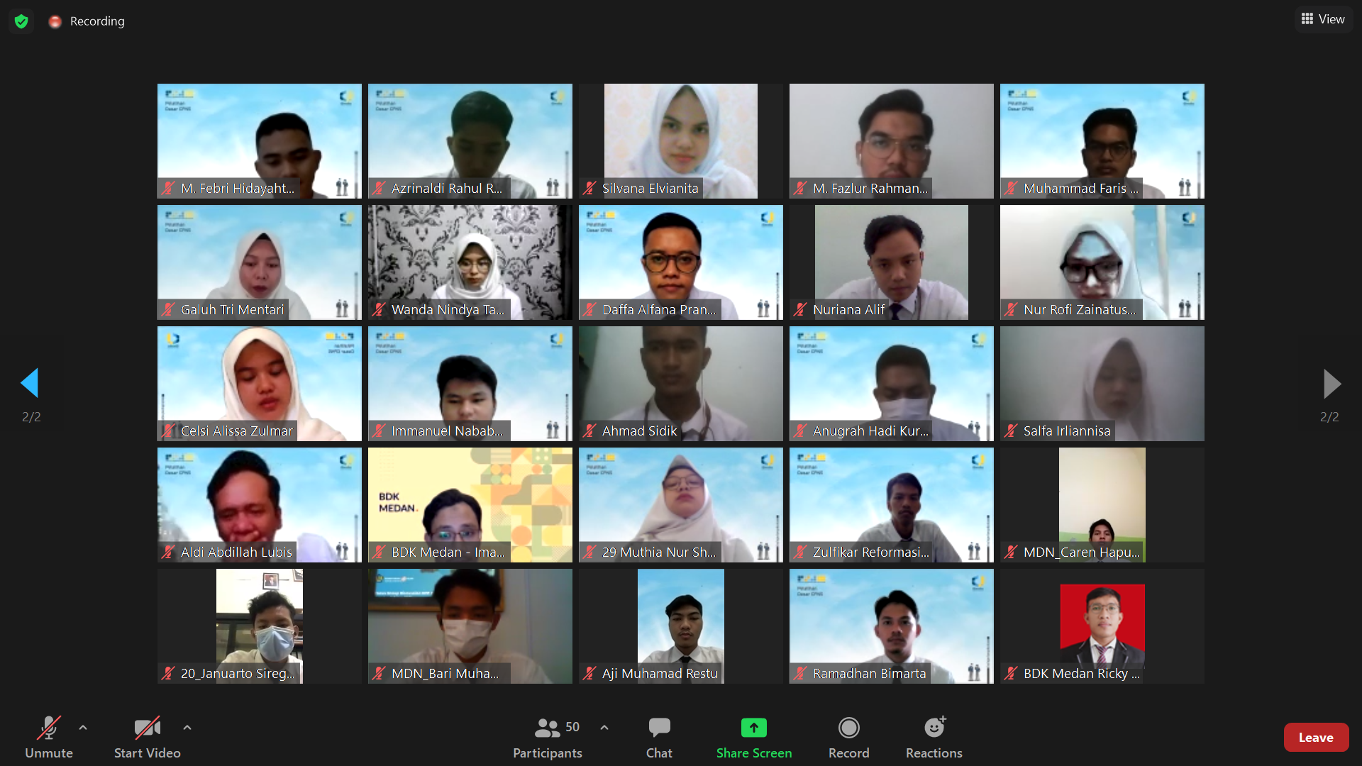 Penyambutan Peserta Pelatihan Dasar CPNS Golongan II Angkatan III BDK Medan